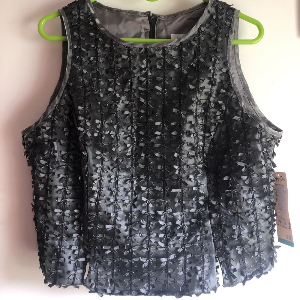 Jeffrey & Dara silver mini bows top
